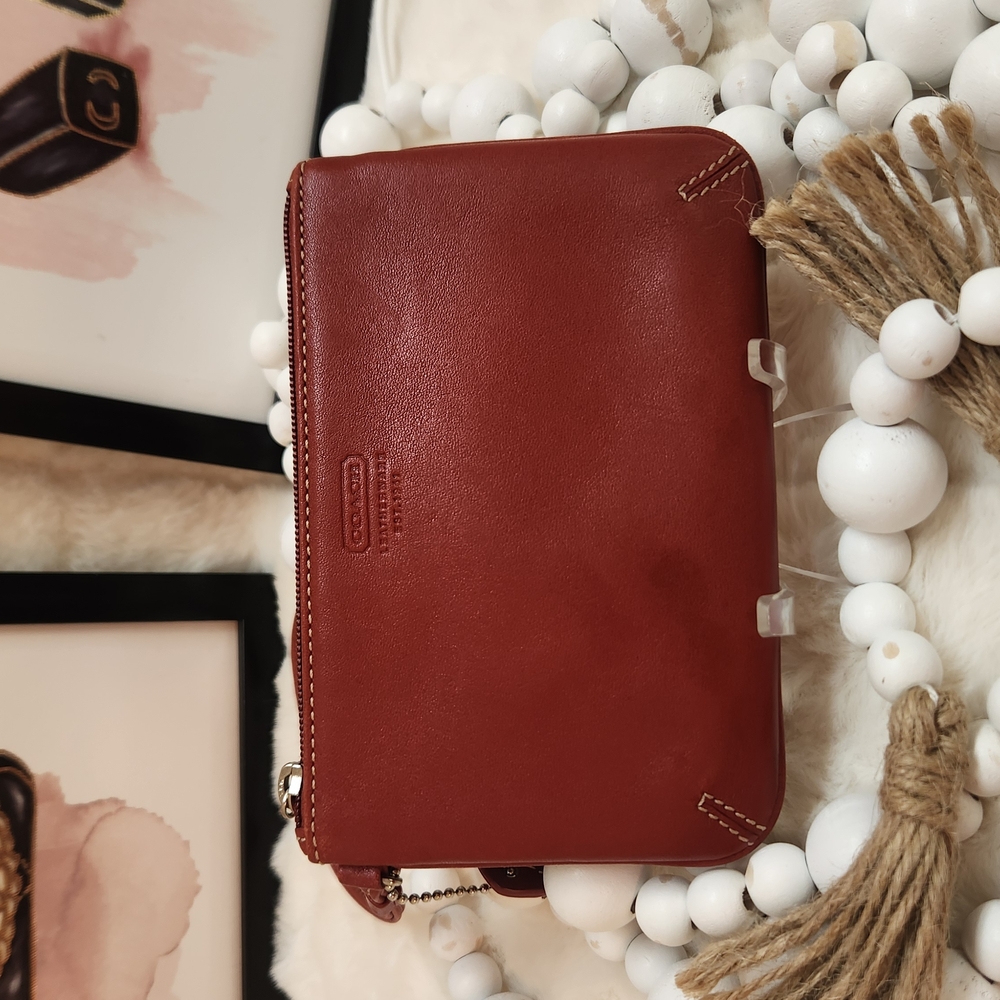 Coach Red Leather Wristlet - Picture 13 of 15